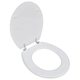 VIDAXL MDF WC deska (trdo zapiranje, preprost dizajn), bela