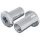 Vidaxl Zaklepna matica 2 szt. srebrna M6 x 15 mm Jeklo