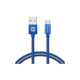 SWISSTEN kabel USB/microUSB, platneni, 2m, plavi