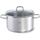 Visoki lonac VISEO 24 cm, srebro, nehrđajući čelik, Fissler