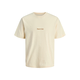 JACK & JONES Majica JORNORREBRO  temno oranžna / volneno bela