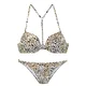 LASCANA Bikini svetlo bež/svetlo siva/črna/bela
