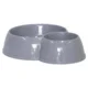 Moderna Dupla posuda za hranu i vodu Double Eco Bowl Cat - siva
