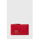 Usnjena denarnica Pinko ženski, rdeča barva