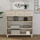 Vidaxl Konzolna mizica 90x35x90 cm trdna borovina