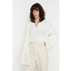 Trendyol Ecru Crop Spanish Sleeve Knitwear Sweater