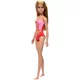 Mattel Mattel Barbie: Plaža - Lutka z blond lasmi v roza kopalkah z motivom palme (HPV19)