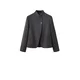 MANGO Blazer LEITA nočno modra/temno siva/temno rdeča