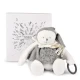 Doudou Darilni set Plišasti polarni medvedek s obročkom 30 cm siv siv