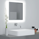 vidaXL LED kopalniško ogledalo visok sijaj sivo 40×8,5×37 cm