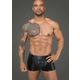 Noir Handmade H058 Mens Shorts Made of Powerwetlook and 3D Net XL