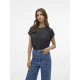 VERO MODA Majica VMLAVA  črna / srebrna