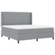 Vidaxl LED Box Spring Postelja Svetlo siva 180 x 200 cm blago