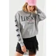Bianco Lucci Womens Triple Thread Raised London Life Graphic Print Sweatshirt MBHS004