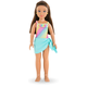 Punčka Luna Beach Set Corolle Girls z dolgimi rjavimi lasmi 28 cm 5 dodatkov od 4 leta