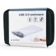 EE2-U3S9-6 Gembird USB 3.0 Externo kuciste za 2.5 SATA hard diskove 9,5mm transparentni + futrola