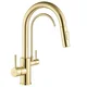 REA-B8989 - Kuhinjska pipa z izvlečno prho in filtrom ECO FRESH, 37,5 cm, zlata