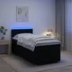 vidaXL Postelja boxspring z vzmetnico Črna 100 x 200 cm Blago