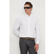 Pamučna košulja BOSS za muškarce, boja: bijela, regular, s button-down ovratnikom
