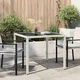 vidaXL Vrtna miza Bela 90 x 90 x 75 cm poli ratan