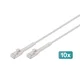 Digitus DK-1632-A-030B-10 Kotna patch kabel CAT 6A F-FTP, baker, 3 m, siva, 10 kos