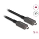 Kabel DELOCK, USB-C 3.2 (M) na USB-C 3.2 (M), optički, PD, 5m, crni