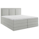 MID.YOU POSTELJA BOXSPRING 180 cm  x 220 cm , les, tekstil, leseni material svetlo siva