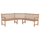 vidaXL Vrtna kotna klop 185x185x90 cm trdna tikovina