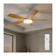 Brilagi - LED prigušiva plafonski ventilator LED/34W/230V 132 cm bela/smeđa + daljinski upravljač