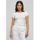 Womens Stretch Jersey Cropped Tee White