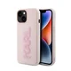 KARL LAGERFELD Maska za telefon 3D Rubber Glitter Logo za iPhone 15 roze