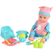 Beba lutka koja piški Moni - S plavim šeširom i dodacima, 36 cm