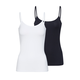 ONLY Top LOVE SINGLET 2PACK JRS, črna, bela