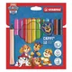 STABILO Cappi vlaknasti markerji z obročkom za pokrovček + značka PAW Patrol (komplet 12 kosov)
