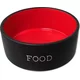 Skleda Dog Fantasy keramična FOOD črna/rdeča 13x5,5cm, 400ml