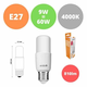 LED žarnica – sijalka stick E27 T37 9W nevtralno bela 4000K