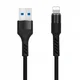 shumee Maxlife kabel mxuc-01 USB - Lightning 1,0 m 2A črn najlon