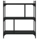 Regal za knjige s 3 razine crni 76x32x88 cm konstruirano drvo