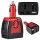 shumee Pretvornik napetosti polnilnika iz vtičnice za vžigalnik cigaret na 220V 150W / USB