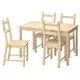 INGO / IVAR Sto i 4 stolice, borovina, 120 cm