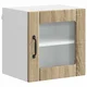Vidaxl Stenski stekleni omarica LUCCA Sonoma hrast 40 x 31 x 40 cm