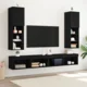 Set TV komoda Zidne 2 pcs Crni hrast 30,5 x 30 x 102 cm