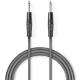 NEDIS COTH23000GY15 Mono audio kabl, 6.35 mm Muski na 6.35 mm Muski, Nickel Plated, 1.50 m, Okrugli, PVC
