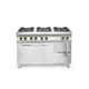Plinski štedilnik Kitchen Line s 6 gorilniki in konvekcijsko pečico GN 1/1, HENDI, Kitchen Line, 230 V/3000 W, 28,5 kW, 1200x722x(V)900 mm