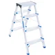 Aluminijasta dvostranska lestev 4-stopniška 150kg 82131