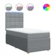 Vidaxl Box spring postelja z vzmetnico svetlo siva 90x200 cm blago