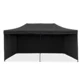 Greenline pop-up paviljon s kompletom 4 sten - 3x6m - črn