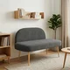vidaXL Oblazinjena klop z naslonom Temno siva 110 x 60 x 76 cm