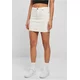 Womens Organic Stretch Denim Mini Skirt Grey White Raw