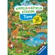 Ravensburger Wimmeln, Rätseln, Stickern: Tiere - Stickerbuch ab 4 Jahren, 13 Wimmelbilder, über 300 Sticker, Tiere